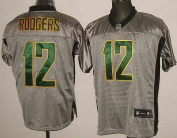 Cheap Green Bay Packers 12 Aaron Rodgers Gray Shadow Jerseys For Sale
