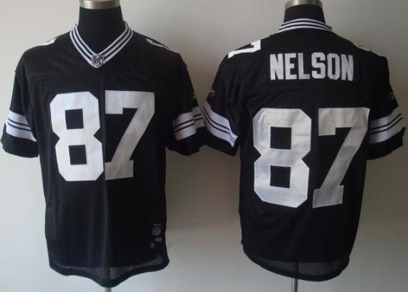 Cheap Green Bay Packers 87 Jordy Nelson Black Shadow NFL Jerseys For Sale