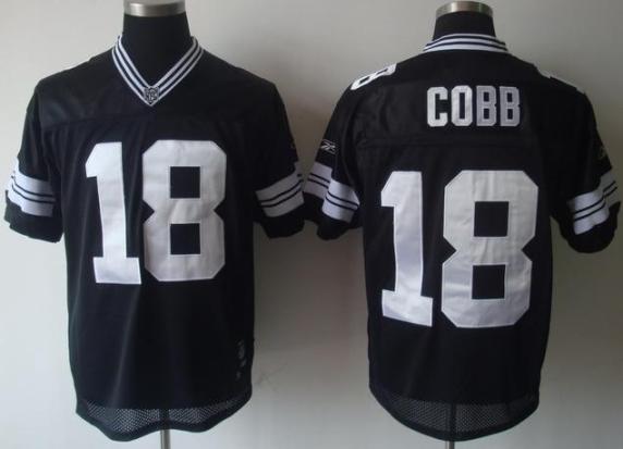 Cheap Green Bay Packers 18 Randall Cobb Black Shadow NFL Jerseys For Sale