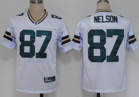 Green Bay Packers 87 Nelson White NFL Jerseys