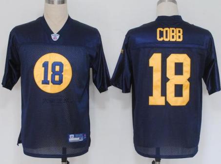 Green Bay Packers 18 Cobb Blue NFL Jerseys