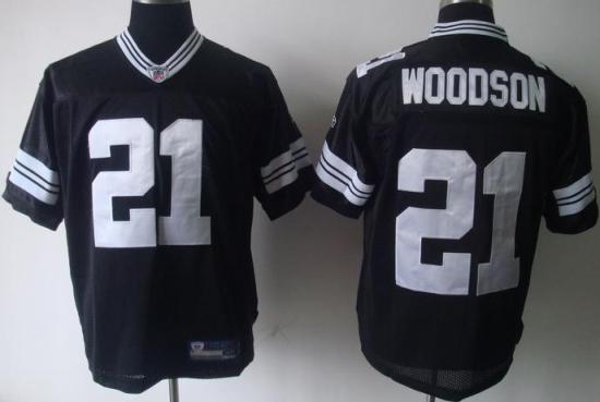 Cheap Green Bay Packers 21 Charles Woodson Black NFL Jersey For Sale