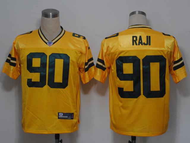 Green Bay Packers 90 RAJI Yellow NFL Jerseys