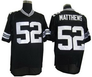 Green Bay Packers 52 Clay Matthews black jerseys