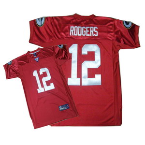 Green Bay Packers 12 Aaron Rodgers red Jerseys