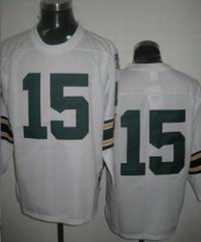 Cheap Green Bay Packers 15 Bart Starr White Jerseys Throwback For Sale