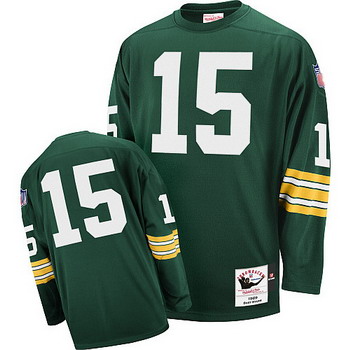 Cheap Green Bay Packers 15 Bart Starr Green Jerseys Throwback For Sale