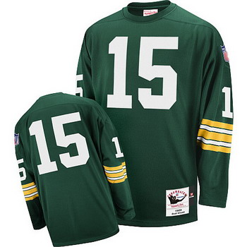 Green Bay Packers 15 Bart Starr Green Jerseys Throwback