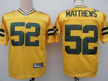 Cheap Green Bay Packers 52 Clay Matthews Yellow Jerseys For Sale