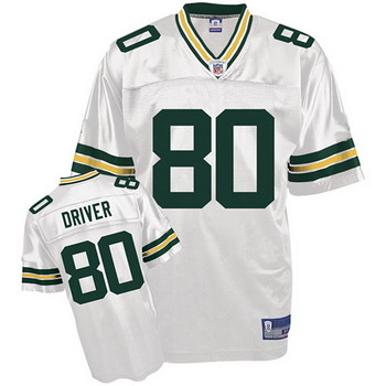 Green Bay Packers 80 Donald Driver white Jersey