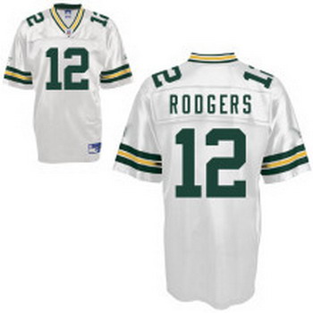 Green Bay Packers 12 Aaron Rodgers White Jersey