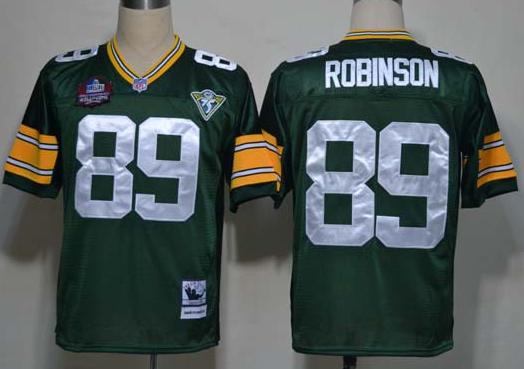 Green Bay Packers 89 Robinson Green Hall of Fame Class NFL Jersey