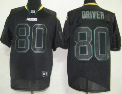 Cheap Green Bay Packers 80 Donald Driver Black Field Shadow Premier Jerseys For Sale
