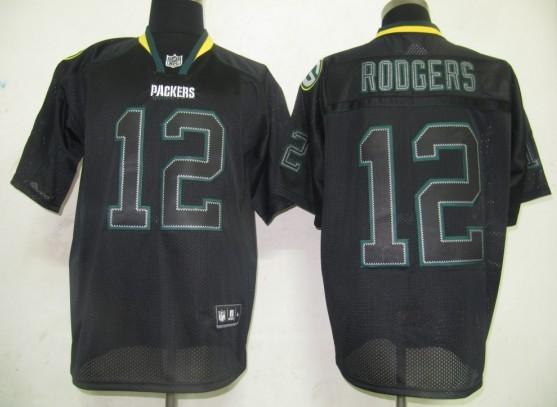 Cheap Green Bay Packers 12 Aaron Rodgers Black Field Shadow Premier Jerseys For Sale