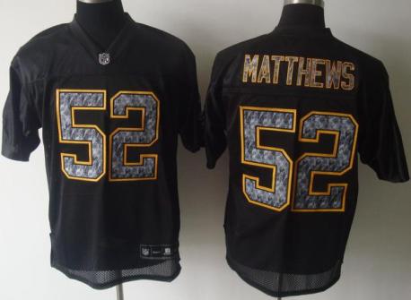 Cheap Green Bay Packers 52 Clay Matthews Black United Sideline Jersey For Sale
