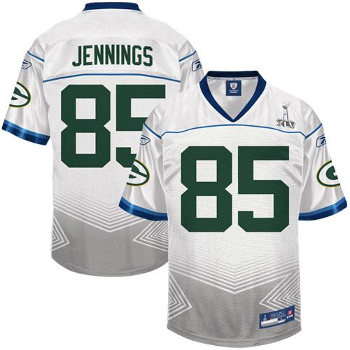 Cheap Green Bay Packers 85 Jennings 2011 Super Bowl XLV Champions White Jersey For Sale