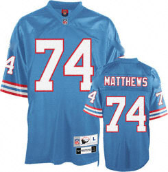 Cheap Houston Oilers 74 Bruce Matthews Blue M&N NFL Jerseys For Sale