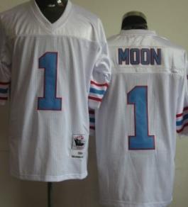 Cheap Houston Oilers 1 Warren Moon White Jersey For Sale