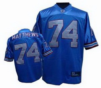 Cheap Jerseys Houston Oilers 74 Matthews blue Jerseys For Sale