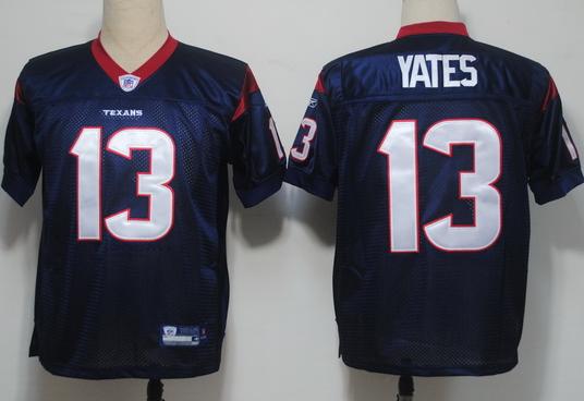 Houston Texans 13 Yates Blue NFL Jerseys