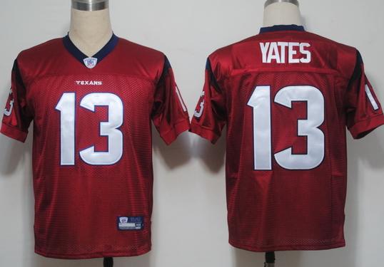 Cheap Houston Texans 13 Yates Red NFL Jerseys For Sale