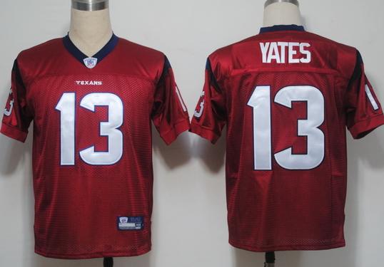 Houston Texans 13 Yates Red NFL Jerseys