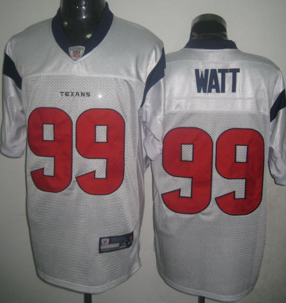 Houston Texans 99 Watt White NFL Jerseys