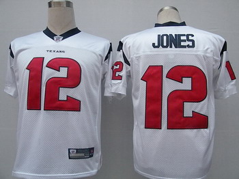 Houston Texans 12 Jacoby Jones White Jerseys