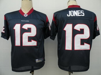Houston Texans 12 Jacoby Jones Blue Jerseys