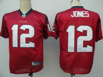 Houston Texans 12 Jacoby Jones Red Jerseys
