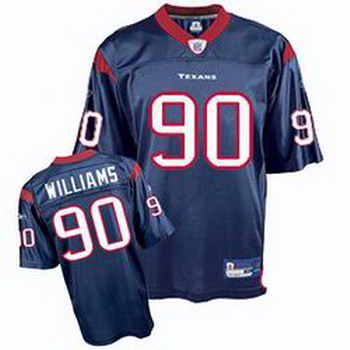 Cheap Houston Texans Williams 90 Blue Jersey For Sale