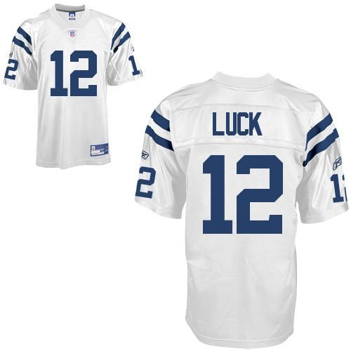 Cheap Indianapolis Colts #12 Andrew Luck White NFL Jerseys For Sale