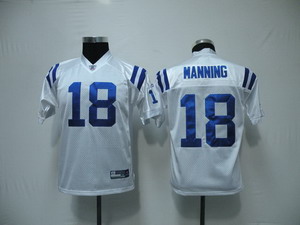 Indianapolis Colts 18 Peyton Manning White Jerseys