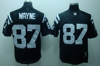 Cheap Indianapolis Colts 87 Reggie Wayne Black Jerseys For Sale