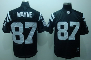 Indianapolis Colts 87 Reggie Wayne Black Jerseys