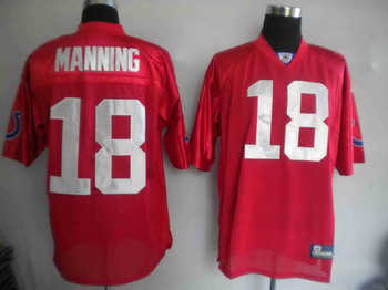Indianapolis Colts 18 Peyton Manning red Jerseys