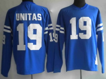 Indianapolis Colts 19 UNITAS blue mitchell and ness