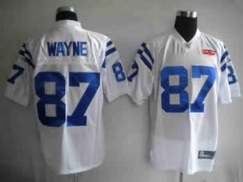 Super bowl Indianapolis Colts 87 Reggie Wayne white jerseys