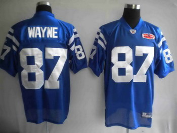 Super bowl Indianapolis Colts 87 Reggie Wayne Blue Jerseys