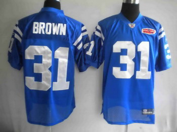 Super bowl Indianapolis Colts 31 BROWN blue Jerseys
