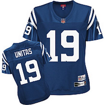 Cheap Indianapolis Colts 19 UNITAS blue throback jerseys For Sale