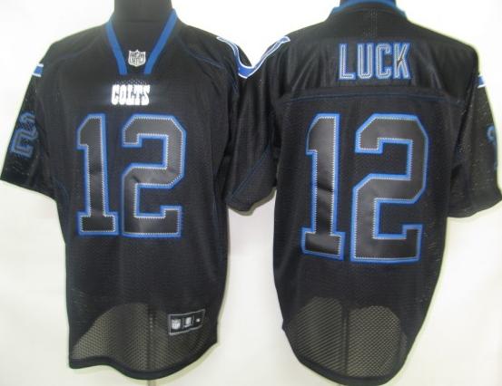 Cheap Indianapolis Colts 12 Luck Lights Out Black Jersey For Sale