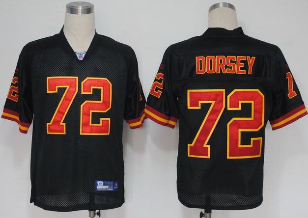 Kansas City Chiefs 72 Dorsey Black NFL Jerseys