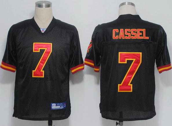 Kansas City Chiefs 7 Cassel Black NFL Jerseys