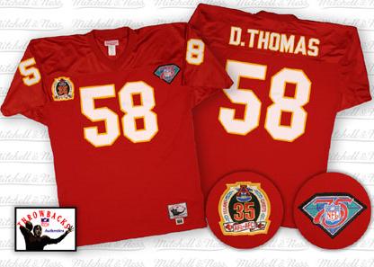 Kansas City Chiefs 58 Derrick Thomas Red Throwback Jersey