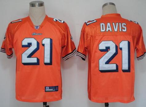 Miami Dolphins 21 Vontae Davis Orange NFL Jerseys
