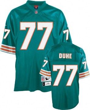 Miami Dolphins 77 AJ Duhe Green Throwback NFL Jerseys