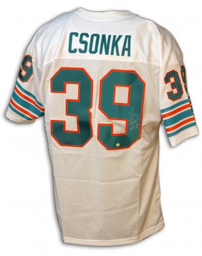Miami Dolphins 39 Csonka White Throwback NFL Jerseys