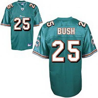 Miami Dolphins 25 BUSH Green NFL Jerseys