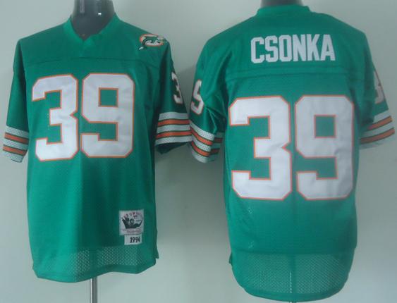 Miami Dolphins 39 Csonka Green Throwback Jerseys